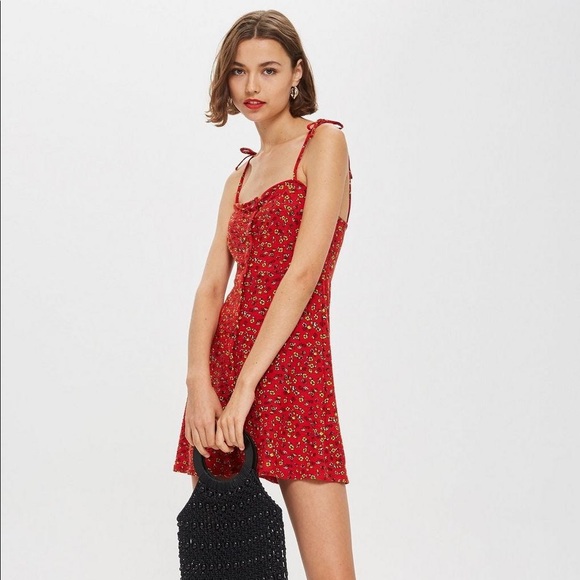 TOPSHOP Petite Floral Mini Summer Dress - Picture 4 of 4